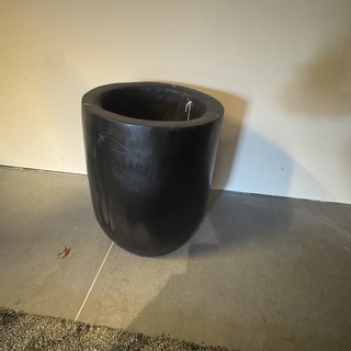 Palmboom pot, zwart